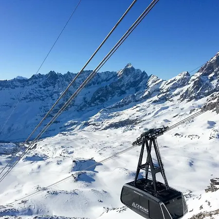 Cervinia Near Funicular With Private Garage Apartment